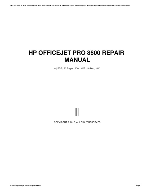Hp Officejet Pro 8600 User Manual